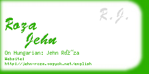 roza jehn business card